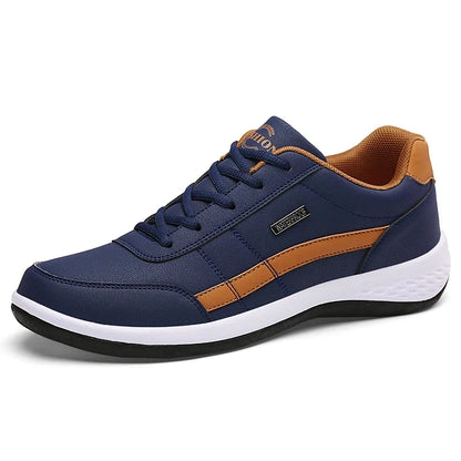 Maedef schoenen voor mannen lederen sneaker waterdichte casual comfortabele heren sneaker veterschoenen gevulkaniseerd man schoenmasculino