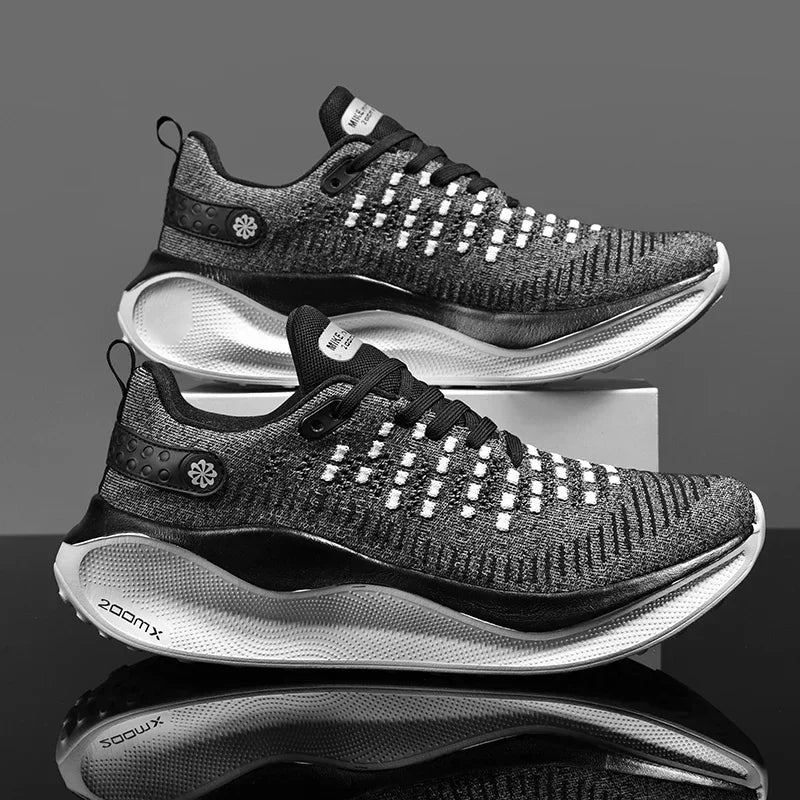 Zapatillas de tenis de comodidad de las zapatillas de malla. 2024 hombres corriendo el entrenamiento deportivo de la placa de carbono zapatillas unisex