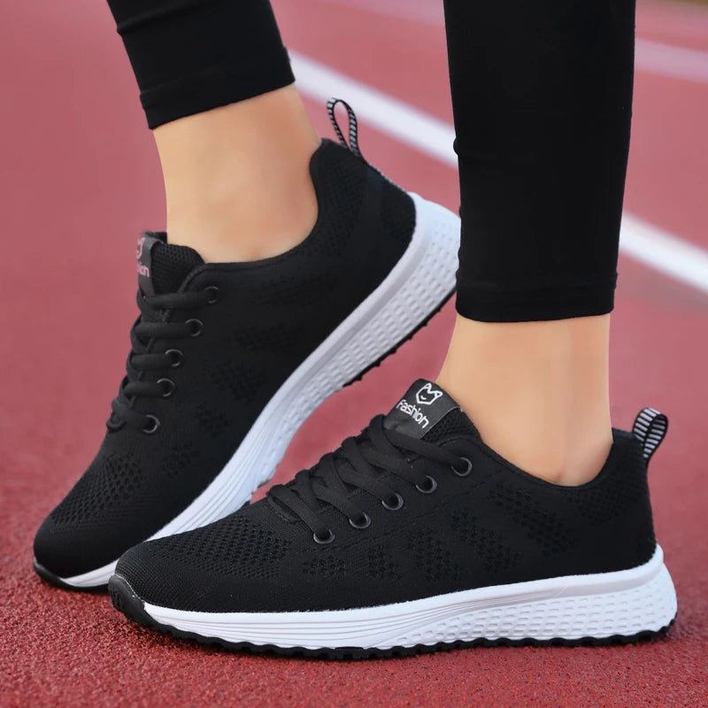 2024 Mujeres zapatos deportivos plataforma de moda zapatillas de zapatillas de primavera de invierno