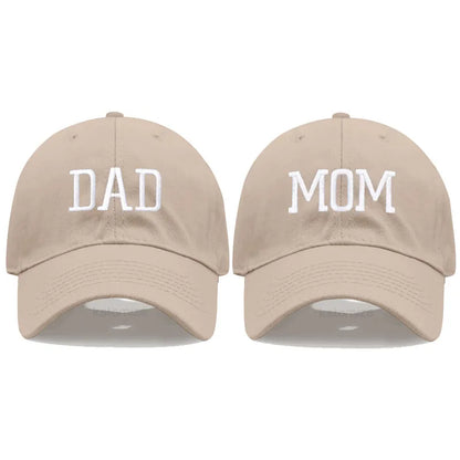 DAD MOM Embroidery Pure Cotton Men's Baseball Cap For Man  Womne's Fashion Sport Golf Caps Sun Hat Dropshipping