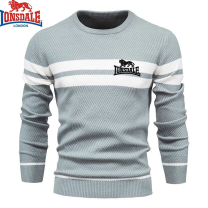 Bordado lonsdale masculino chicos suéter de invierno espesas espesas calientes calientes o cuello o cuello de o-cuello básico slim sweaters cómodos cómodos