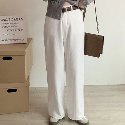 「MD」2024 New Retro Jeans Women Irregular High Waist Slimming Wide Leg Mop Long Pants Fashion