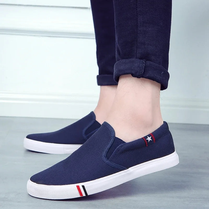 Mænd afslappede sko glider på lærred loafers behagelige at gå lejligheder til mand fyr non slip blød mokkasiner sneakers sommer sommer