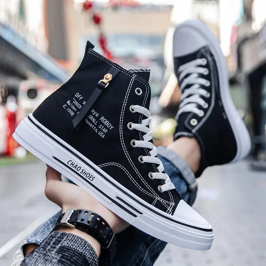 Mężczyźni Sneakers Buty męskie buty wulkanize płótno buty sportowe Wysokie sport