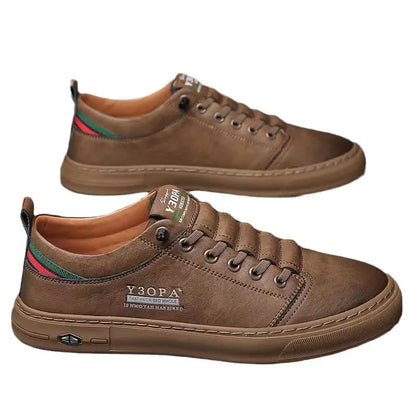 Men Leather Shoes Comfort Men's Casual Shoes Breathable All-match Sport Trendy Male Shoes Hard-Wearing Outdoor Walking Flats