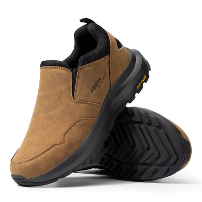 Scarpe da uomo di Fitville ampie escursioni comode slittamento su mocassini vai a piedi e percorsi da ginnastica con supporto ad arco
