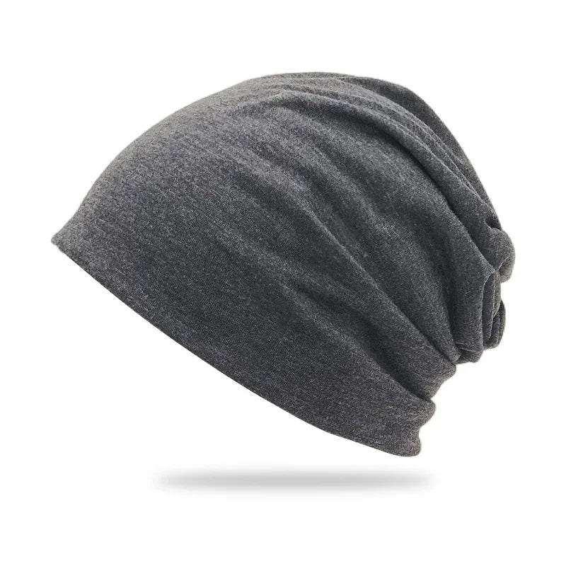 Cotton Slouchy Beanie Hip-Hop Soft Lightweight Running Beanie Adult Dwarf Hat Chemo Cap for Men Women Hip-Hop Sleep Cap Stretchy