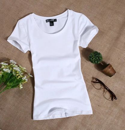 MRMT 2025 Frauen T-Shirt lässige Frauen Kurzärmel schlanker Farbfarb einfache reine Tees Damen T-Shirt für weibliche Frauen T-Shirts