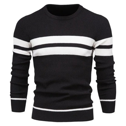 Camisola de manga longa de gola alta masculina, blusas finas, moda casual, roupas de outono, novo