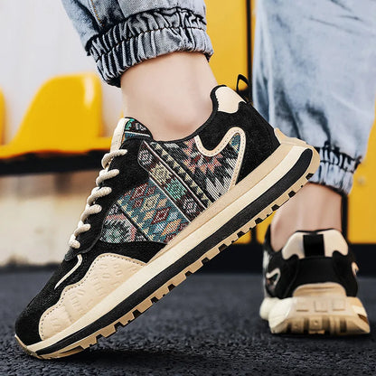 New large size men's shoes Fashion casual sports shoes men's platform sneakers Breathable mesh running shoes men loafers
