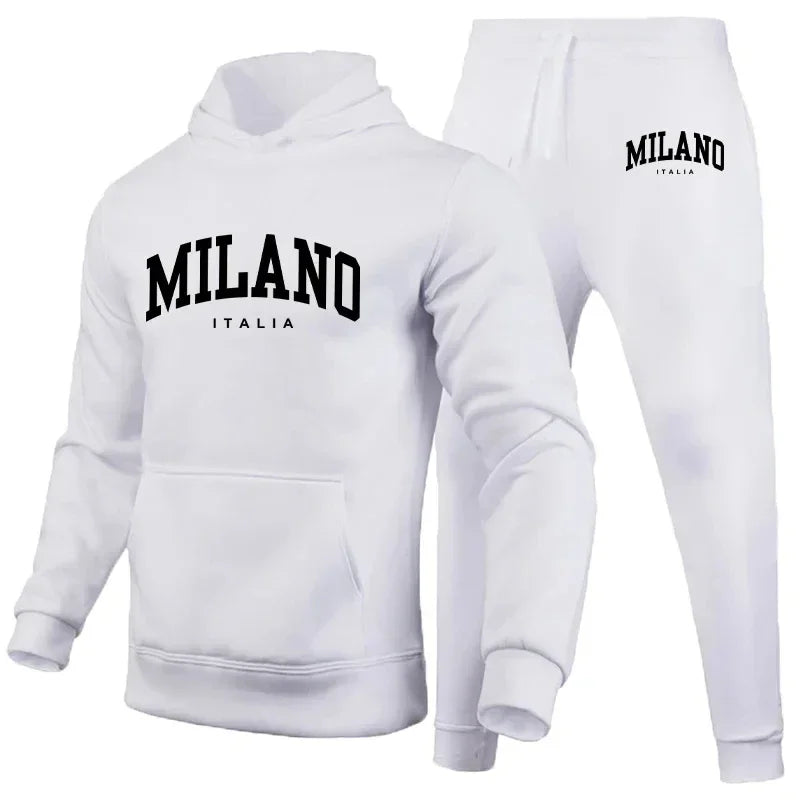 Muška luksuzna kapuljača Set Milano Print Twichirt Tweatpant za muške kapuljače vrhovi jogginging hlače odijelo casual tracksuit u ulici