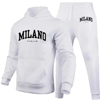 Muška luksuzna kapuljača Set Milano Print Twichirt Tweatpant za muške kapuljače vrhovi jogginging hlače odijelo casual tracksuit u ulici