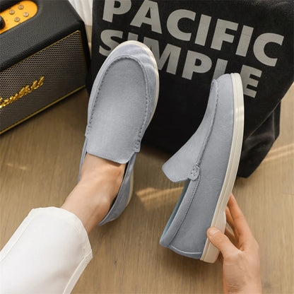 Udendørs mode herre afslappet sko komfortable mandlige loafers skridsikre gående sneakers åndbare lejligheder køresko dovne sko