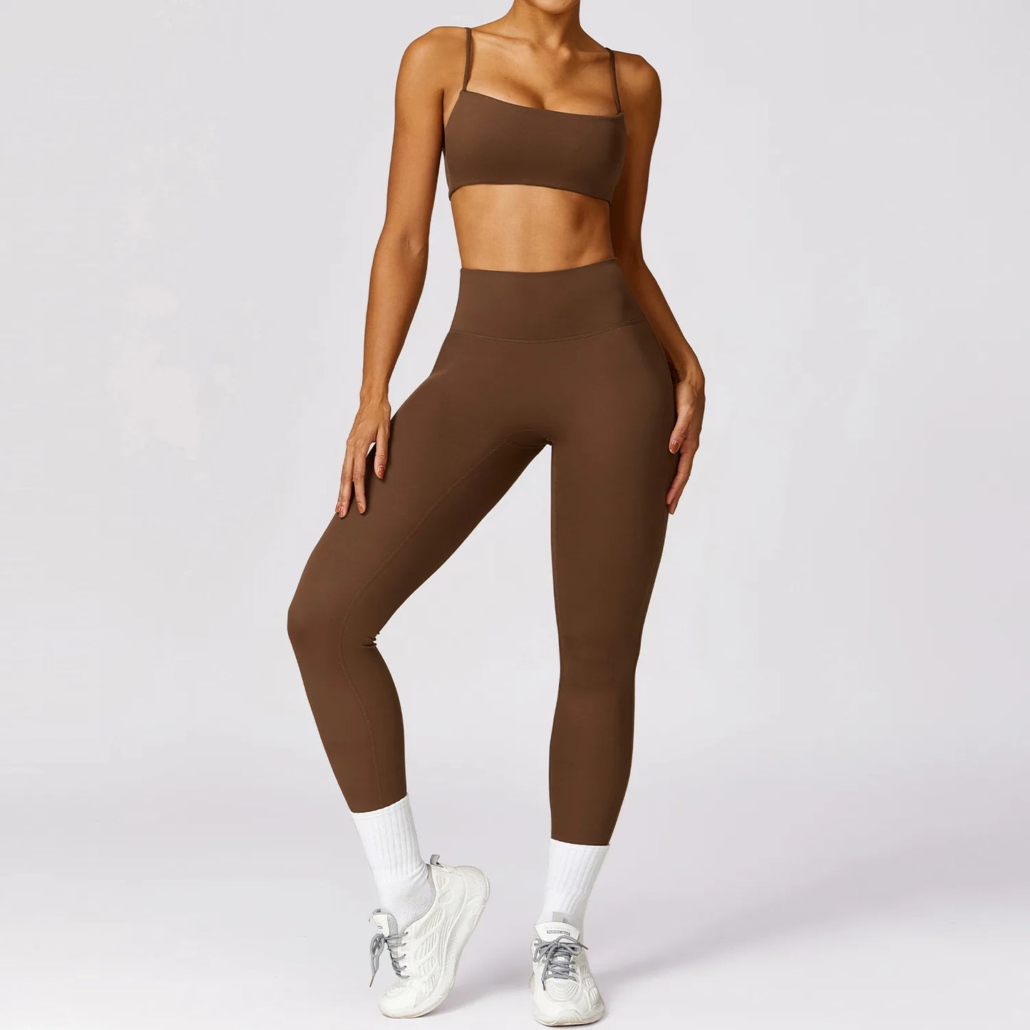 Sexy Fitness Tracksuit Women Yoga Set di yoga Allenamento senza cuciture per palestra di abbigliamento da palestra sportiva reggiseno top a vita alta leggings sport tute
