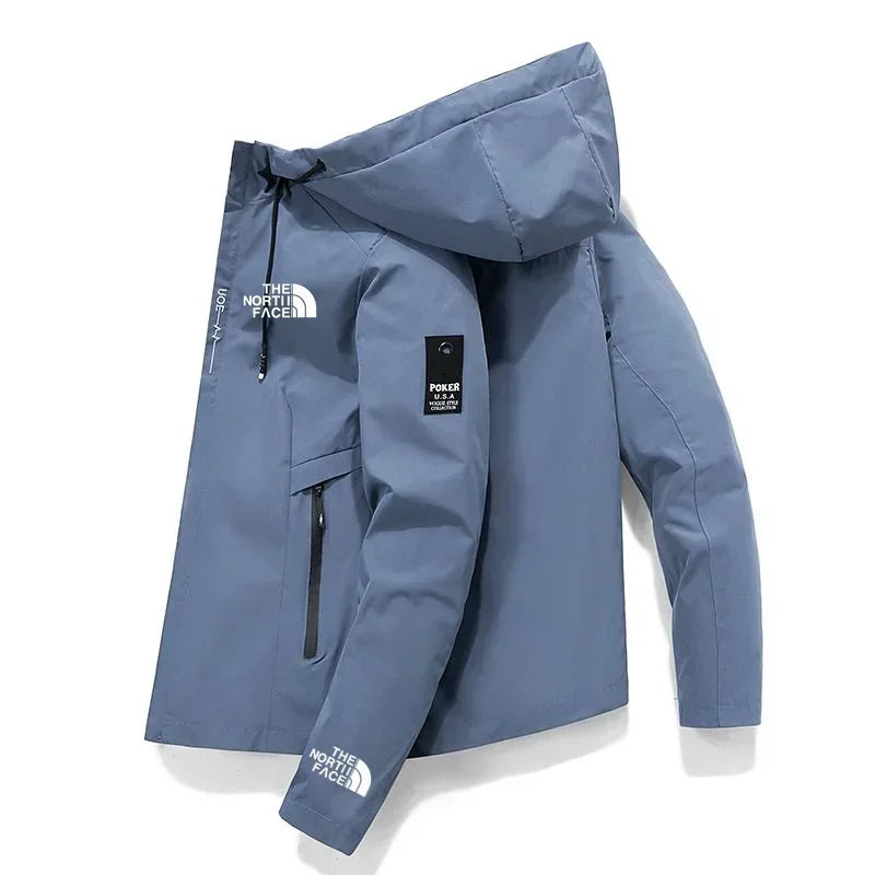 2025 New Men's Windproof Jacket Zipper Hooded Baseball Jacket Outdoor Sports Casual High Quality Spring and Autumn Brand