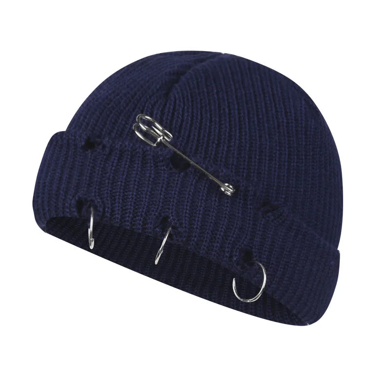 Brand Oohmy Knitted Hats for Men Women, Skullies Caps, Warmer Bonnet, Casual Cap, Monochromatic, Male and Female, Winter, 2024