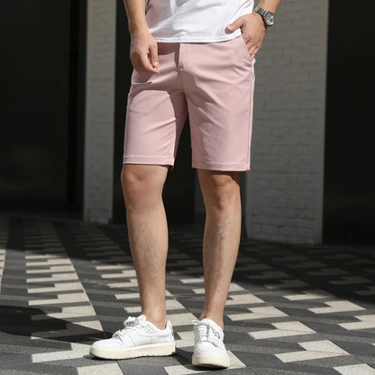 10 Models Men's Summer Thin Fashion Business Casual Suit Pants shorts Men's High Elastic Sexy Skinny Shorts Plus Size 30-40