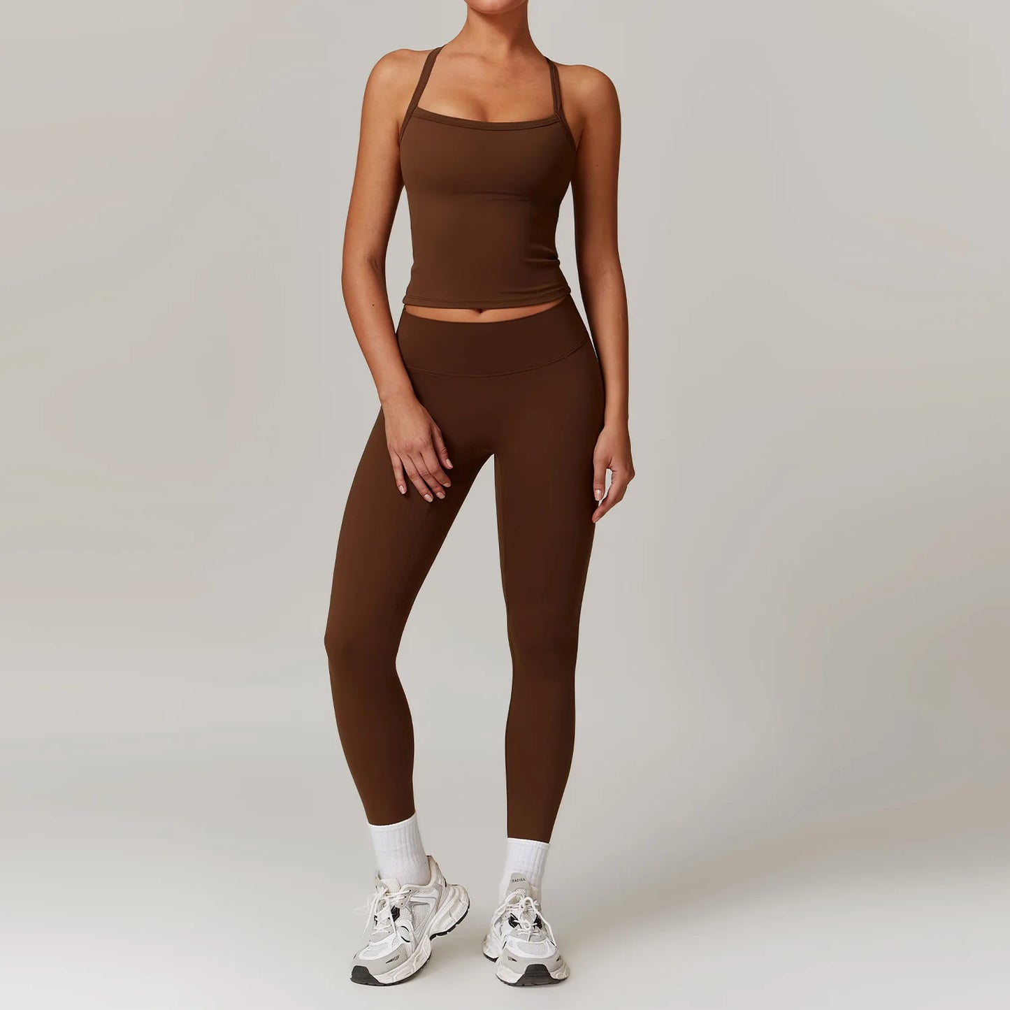 2 pezzi abbigliamento sportivo set da palestra abbigliamento da abbigliamento sport yoga si adatta donne set di fitness set trackuit sports reggiseno ginnase ginging