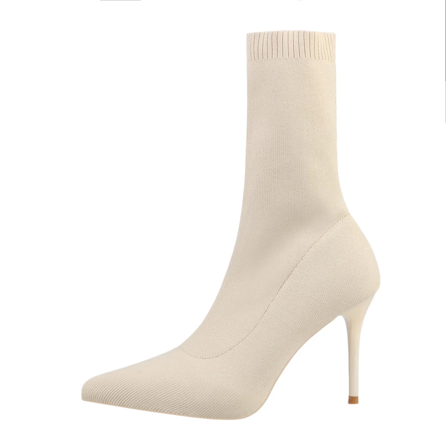 Stivali da calzino sexy stivali da allungamento a maglia tacchi alti per donne scarpe alla moda 2024 stivali caviglia autunno primaverili femminile