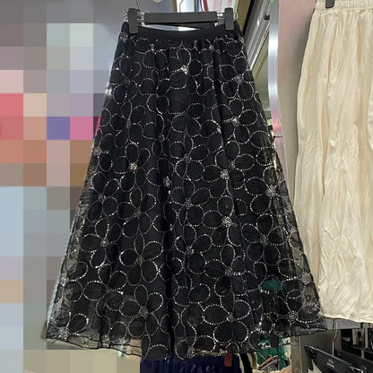 Woman Clothing Casual Elegant Summer Embroidery Streetwear Party Y2k Skirt Fashion Clothes Vintage Long Skirt Ethnic Style