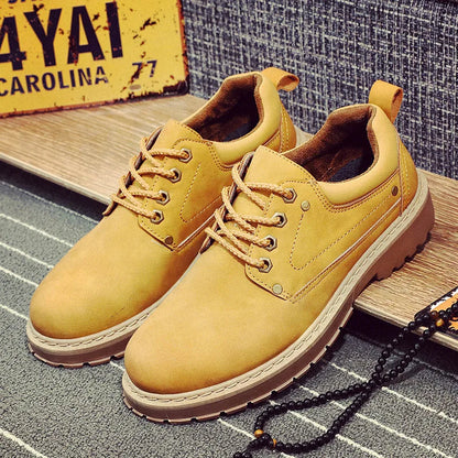 Mens Fashion Shoes England Style Formal Shoes for Man Non Slip Ankle Boots Outdoor Waterproof Casual Tim Work Land Shoes