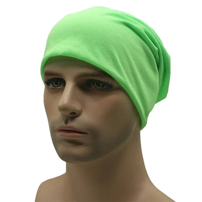 Sombreros de primavera para mujeres Gorro delgado Capa tejida Girl Autumn Cool Candy Color Geanie Hombres Pila de algodón Capa de pila Capa informal
