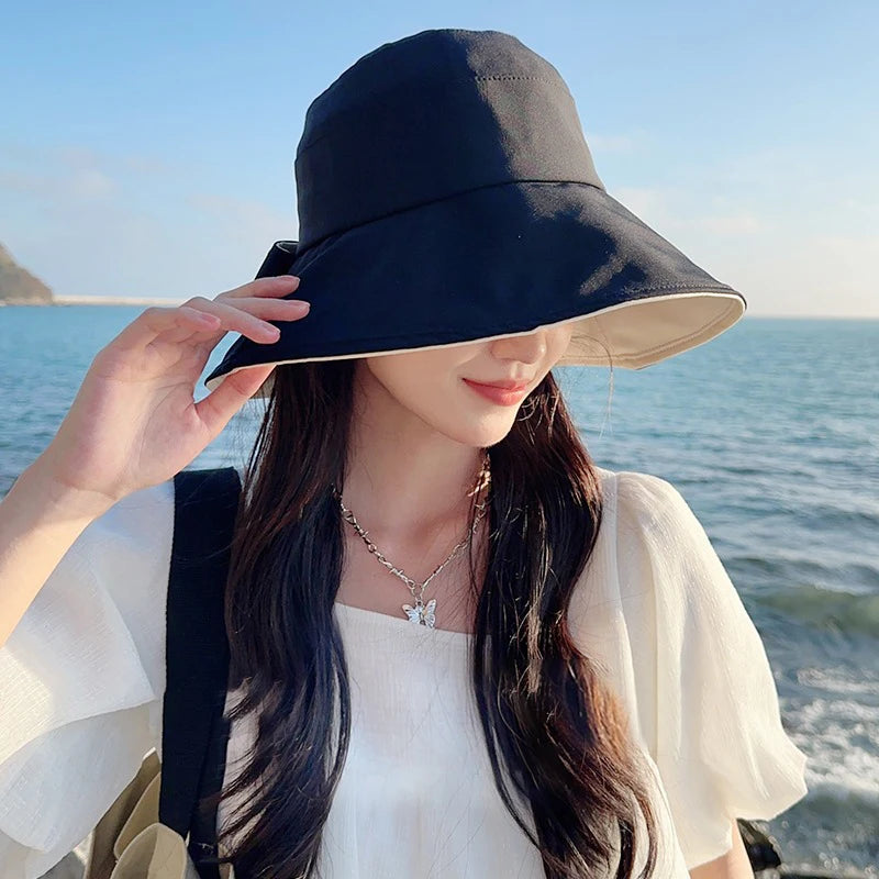 Ricygvm Sweet Bow Women Fisherman Cap Cotting Suur