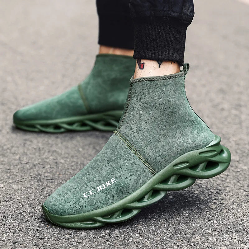 Hot Selling Cheap Black Men's Running Shoes Breathable Comfort Running Sneakers Light Slip-on Socks Shoes For Man Large Size 47
