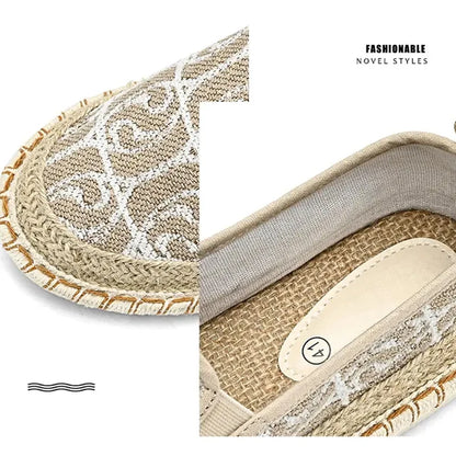 2024 Sommermænd lærred sko Espadrilles åndbare afslappede sko mænd loafers komfortable ultralette dovne bådsko store størrelse 44