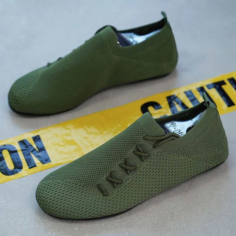 Yrzl Bottom Bottom Back Breathable Mesh Moofers Men Anti-Slip Cabrisor Zapatos de verano