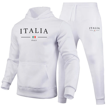 Italy Fashion Tracksuit for Man High Quality Hooded Sweatshirts Sweatpants Autumn Winter Casual Sports Jogging Suits Gym Outfits