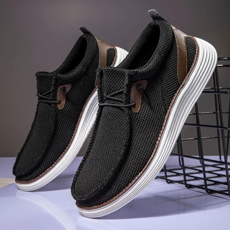 Men's Comfortable Loafers Shoes Durable Shoelace Cushioned Anti-Slip Sole Perfect for Work Trave Shoesl and Leisure shoes