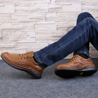 Menn ekte skinnsko forretningsformelle sko 100% koselige puste sneaker fjelltursko 2019 nye skinns joggesko