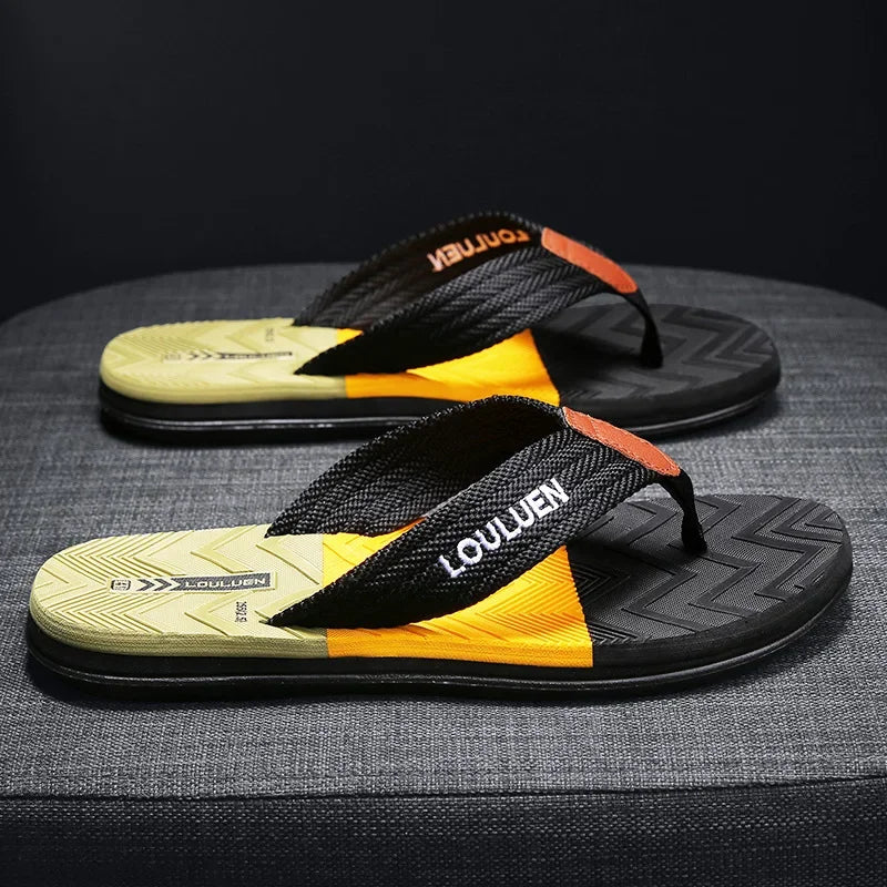 Hot Sale Men's Flip Flops Outdoor Slippers Fashion Summer Men Slippers High Quality Flip Flops Casual Beach Man Sandals Chanclas