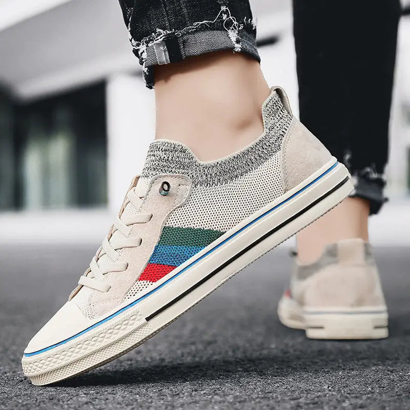 Ny stil casual skor för män sneakers lat slip på man skor andas sommar loafers canvas skor för män mesh sneakers