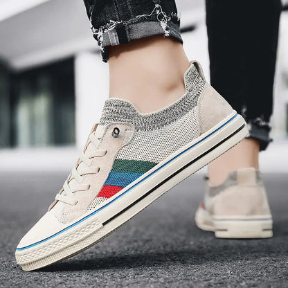 Ny stil casual skor för män sneakers lat slip på man skor andas sommar loafers canvas skor för män mesh sneakers