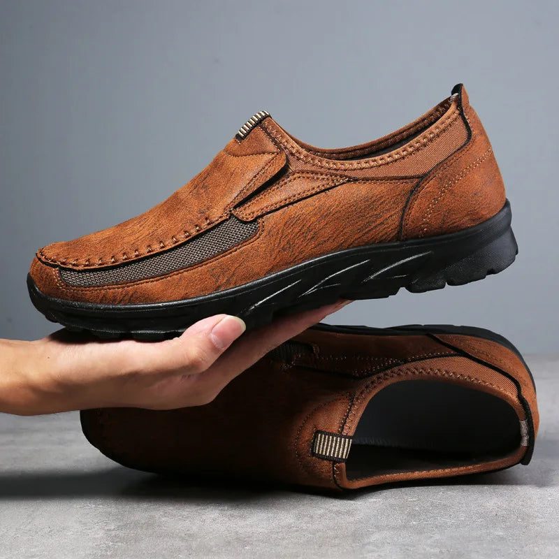 Mænd afslappede sko åndbare loafers sneakers mand komfortable blød sål mokkasiner designer håndlavet retro vandrende sko mænd sko