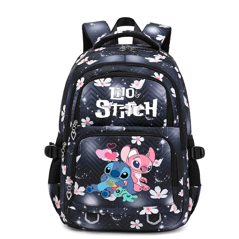 Lilo Stitch Waterproof Large Capacity Backpack for Women Girls Daypack Lightweight Schoolbag Casual Travel Knapsack