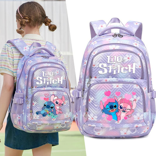 Lilo Stitch Waterproof Large Capacity Backpack for Women Girls Daypack Lightweight Schoolbag Casual Travel Knapsack