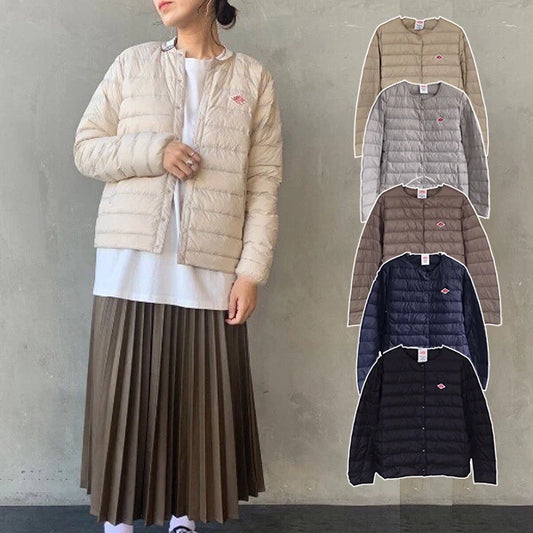 Portable Lightweight round Ne V Ne Two-Way Wear Men's down Jaet Thin Warm Outerwear Car Coat Korean Sle Long Sve