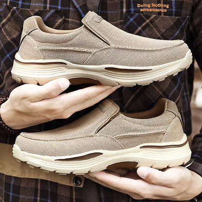 Mænds afslappede sko lærred åndbart loafers mænd 2024 ny mandlig komfortabel udendørs vandresko klassiske loafers mænd sneakers