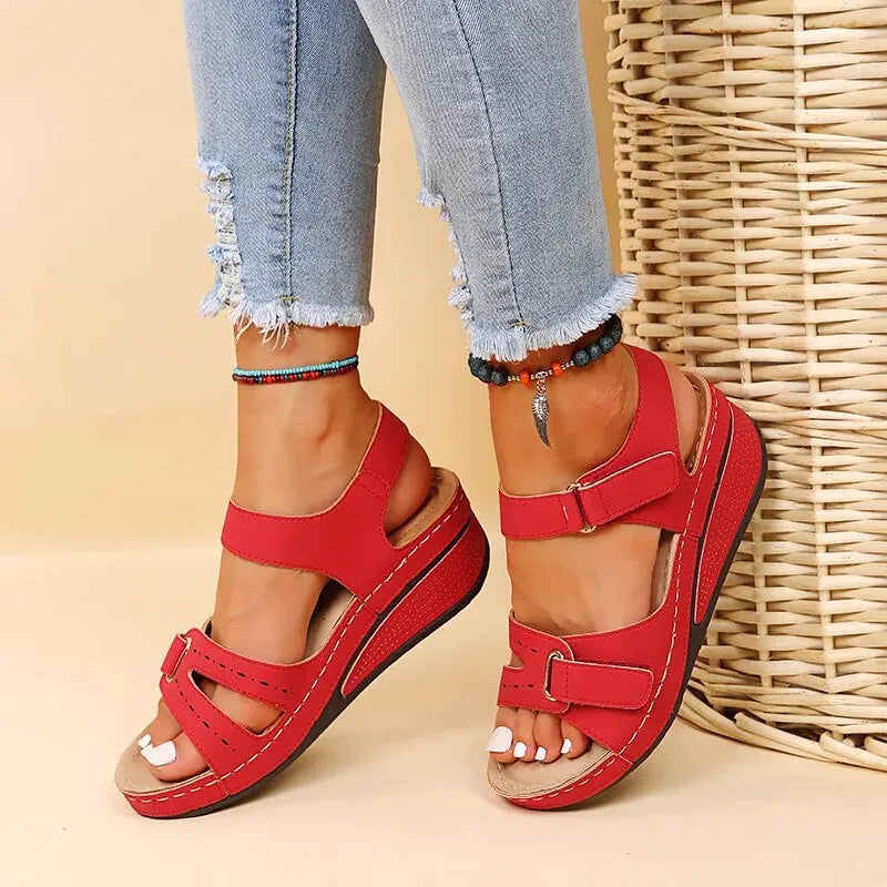 Sandale cu pană de vară pentru femei 2023 New Fashion Non Slip Beach Pantofii Femeie ușoară platformă casual Sandalias Mujer plus dimensiune