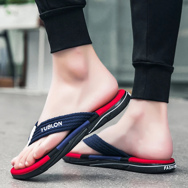2025 الصيف Flip Flops Men Men Sandals Anti-slip trevable men men beach slippers slippers ourdoor ourdive big 45