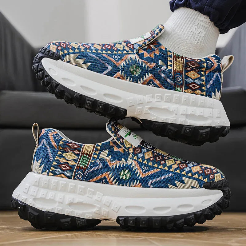 Men Shoes New Casual Shoes Soft Casual Sneaker Breathable Running Shoes For Man Bohemian Style Canvas Shoes