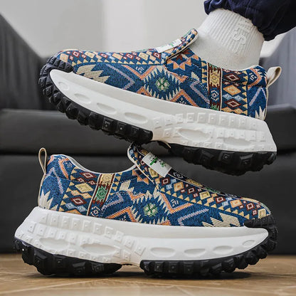 Men Shoes New Casual Shoes Soft Casual Sneaker Breathable Running Shoes For Man Bohemian Style Canvas Shoes
