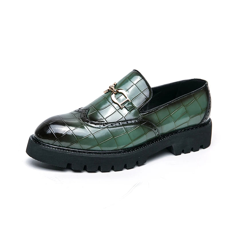 Classic Trends Autumn Outdoor Men's Leather Shoes Platform Oxfords Male Derby Shoes Casual Mens Lace Up Thick Soled Work Shoes