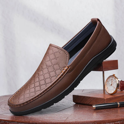 Wysokiej jakości wygodne nowa nowa warstwa na strzępy Business Casual skórzane buty modne mężczyźni oddychający miękki boks