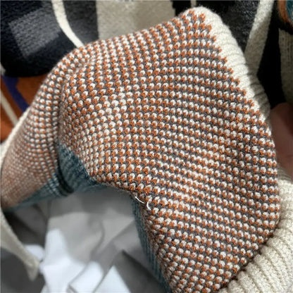 2023 Nuevo otoño e invierno Carta de moda Jacquard Jacquard Sweater Knited Turning Trendy Color Diseño de diseño Sweater