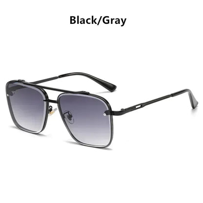 2025 Fashion Square Design Luxury Gafass Sun Men Women Flight Seven Rock Mach Mach Sex Style Gradiente Gafas de sol de piloto Oculos de Sol