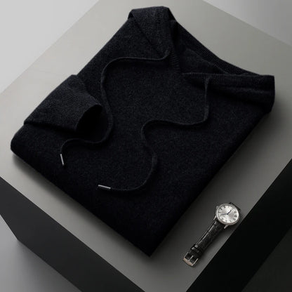 Cashmere femenino de hombres con capucha de una pieza lista para usar 100% Merino Wool Knited Swein Winter Winter informal Top Long Long